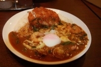 「シーフードカレー+半熟卵+シーフードかつ」@カレーハウスCoCo壱番屋 JR横川駅前店の写真