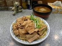 「特製つけ麺特盛+肉増し（100g）」@つけ麺山橙 大塚本店の写真