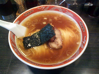 「支那ソバと餃子4個のセット（990円）」@支那ソバ かづ屋 五反田店の写真