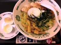 「汁なしラーメン（油そば）※1.5玉」@日高屋 大森西口店の写真