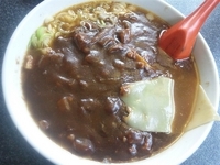 「カレーラーメン￥630+川幅麺変更￥120+ライス￥200」@来集軒の写真