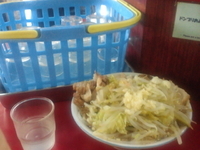 「小ラーメンW豚入り」@ラーメン二郎 目黒店の写真