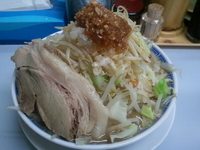 「醤油ふじ麺（ニンニク）￥650」@鶏とふじの写真