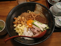 「特製まぜそば（スープ付き）:700円」@武藤製麺所の写真