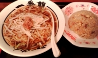 「かけラーメン（煮干し）+半炒飯セット 500円」@中華食堂 一番館 高田馬場店の写真