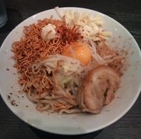 「特製まぜそば（並）」@ジャンクガレッジ 東京ラーメンストリートの写真