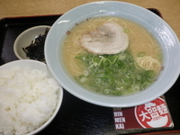 「らーめんセット（600円）カタメ」@昭和福一ラーメン 東那珂店の写真