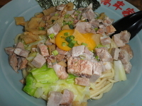 「油そば（中） 700円」@横浜ラーメン 萬年家の写真