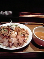 「焼肉肉増しキムチつけめん」@麺家 まさあきの写真