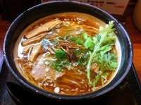 「麺乃家らーめん（新味）+替え玉」@上本町 麺乃家の写真