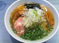 「煮干蕎麦（塩）+細麺+チャーシュー（バラ・炭火）」@喜乃壺の写真