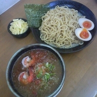 「エビつけめん（限定）+チーズ」@MENYA 食い味の道有楽の写真