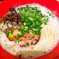 「ぶたそば(ハリガネ)+替玉(バリカタ)」@小山とんこつ ぶたそば家の写真