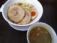 「濃厚鶏つけそば750円+鶏団子100円」@吉田商店の写真