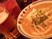 「特級銀河￥800+生ビール￥500」@特級中華そば 凪 西新宿店の写真