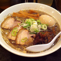 「肉煮干しらーめん+味玉（サービス）」@Wasted Time ～feat.楽々～の写真