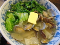 「【期間限定】 あさりとレタスの塩ラーメン￥880」@ラーメン厨房 ぽれぽれの写真