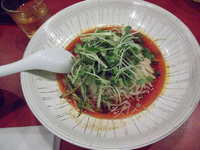 「冷やし坦々麺+サービス小ライス（850円）」@四川担担麺 杏亭の写真