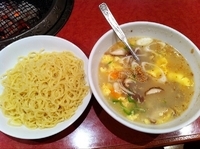 「カルビスープつけ麺」@本とさやの写真