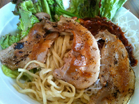 「【6月限定】スタミナ和え麺味噌肉添え・並（650円）」@中華そば 伝堂の写真