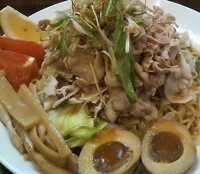 「冷やし肉そば」@麺屋蕪村 肉の写真