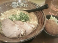 「越後ランチ（越後味噌ラーメン+タレカツ丼）880円」@新潟進化系ラーメン 俺たち越後や 門前仲町店の写真