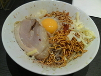 「まぜそば」@ジャンクガレッジ 東京ラーメンストリートの写真