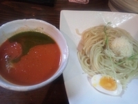 「トマトつけめん（中盛り、4辛） ￥750」@麺屋たつみ 喜心 秩父店の写真
