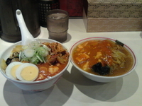 「ハーフセット（蒙古タンメン）850円」@蒙古タンメン 中本 目黒店の写真