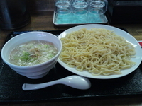 「紅塩つけ麺（大盛り,超こってり）650円」@つけ麺 彩の写真