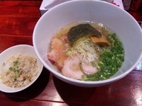 「鯛と蛤のWスープ塩+鯛めし付き（6月19日限定）」@喜元門 つくば東光台店の写真