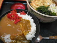 「カレー丼そばセット620円」@越後そば 浅草橋店の写真