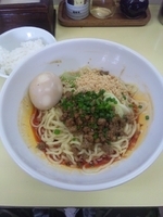 「汁なし担々麺、味玉」@麺や双六の写真
