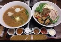 「幻の華麗なるつけ麺【890円】 〆の御飯 温玉付き【150円】」@丸直の写真