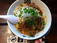 「油そば（鬼油よりちょっと多め）+スープ割り」@らーめん潤 蒲田店の写真