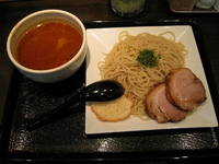 「鰹アラビアータ（中華麺）:850円」@つけ蕎麦屋 龍馬灯の写真