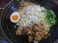 「あぶり豚そば（700円）」@ラーメン人生 JET 福島本店の写真