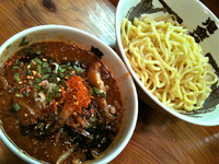 「カラシビつけ麺中盛・カラ増しシビ普通（850円）」@カラシビ味噌らー麺・つけ麺 神田本店の写真