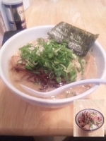 「鶏パイタン醤油（こってり）680円+京都産九条ネギ130円+今日」@麺や 福一の写真