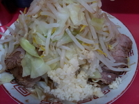 「ミニラーメン+やさい+にんにく」@ラーメン二郎 大宮店の写真