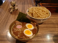 「特製つけ麺（大盛）+半玉」@麺屋 英の写真
