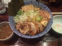 「全部入り油そば+大盛+温泉卵」@麺や 璃宮 亀戸店の写真