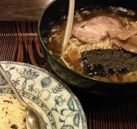 「Aセット【ラーメン+半チャーハン】（750円）」@からめん じれっ亭の写真