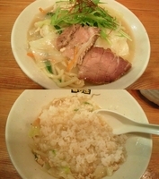 「トリシオギッシリ!餡掛けそば+ごはん小」@濃菜麺 井の庄の写真