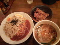 「旨辛つけ麺・ピリ辛・中盛+プチ唐」@旨辛ラーメン 表裏の写真