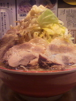 「野郎ラーメン（野菜増し、ニンニク、アブラ）￥850」@重厚煮干中華そば 大ふく屋 上野店の写真