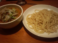 「味噌つけそば 太麺 冷盛り 850円」@中華そば すずらんの写真