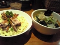 「味噌チャーシューつけそば（大盛・あつもり）+野菜」@中華そば すずらんの写真