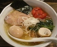 「塩ラーメン+黒味玉+焼きトマト」@RAMEN CiQUEの写真