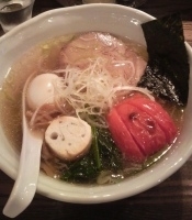 「塩ラーメン+白味玉+焼きトマト」@RAMEN CiQUEの写真